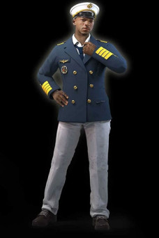 Free Fire Garena Ford Gaming Blue Cosplay Wool Pea Coat