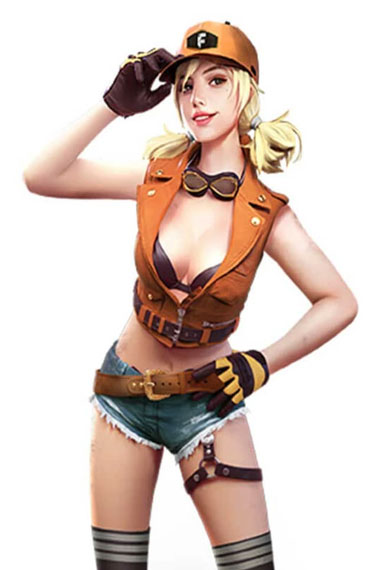 Garena Misha Free Fire Gaming Brown Cosplay Leather Vest