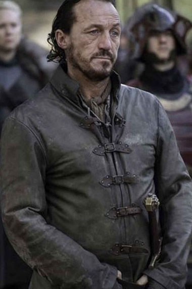 Game Of Thrones Jerome Flynn Bronn Brown Leather Jacket