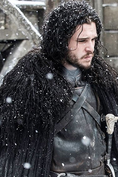 Kit Harington Game of Thrones Jon Snow Black Cosplay Fur Coat