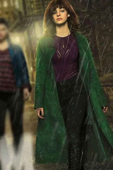 Gotham Knights Olivia Rose Keegan Duela Green Wool Coat