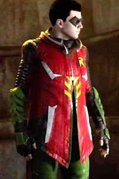 Gotham Knights Robin Tim Drake Gaming Red Cosplay Leather Vest