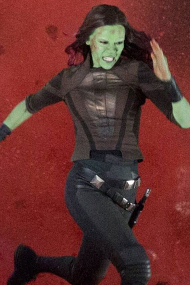 Gamora Guardians Of The Galaxy Zoe Saldana Maroon Cosplay Vest