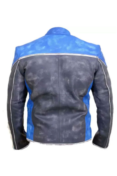 Harley Davidson Motorcycles Mens Blue Biker Leather Jacket