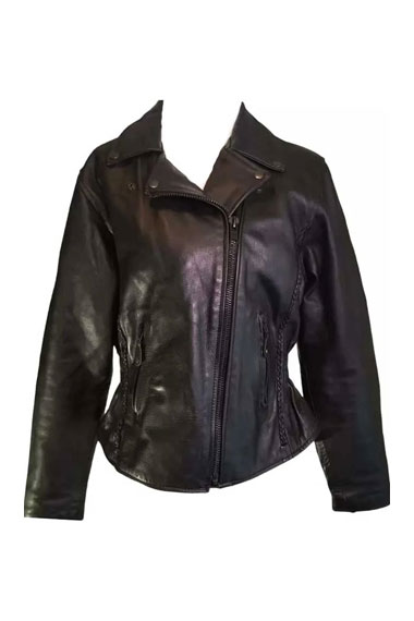 Harley Davidson Motorcycles Womens Black Biker Leather Jacket