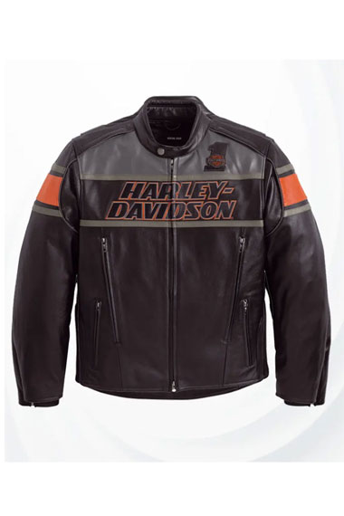 Harley Davidson Motorcycles Rumble Bomber Black Leather Jacket