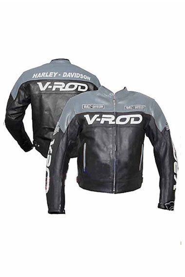 Harley Davidson Motorcycles V-Rod Black Biker Leather Jacket
