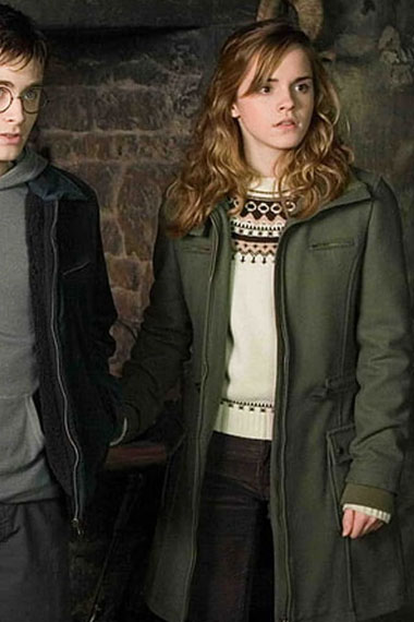 Harry Potter Hermione Granger Emma Watson Green Wool Coat