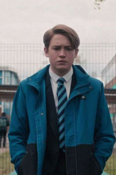 Nick Nelson Heartstopper Kit Connor Bomber Blue Cotton Jacket