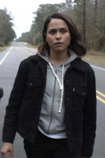 Hightown Monica Raymund Jackie Quinones Black Denim Jacket jackie-quinones-hightown-jacket