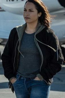Jackie Quinones Monica Raymund Hightown Black Bomber Jacket