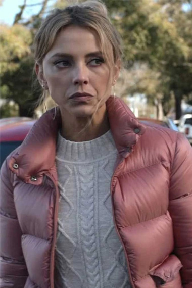 Renee Segna Riley Voelkel Hightown Pink Quilted Puffer Jacket