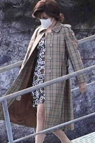 Patrizia Reggiani House Of Gucci Lady Gaga Checked Plaid Coat