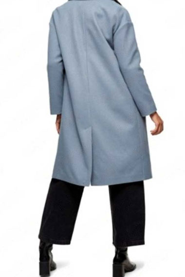 How I Met Your Father Sophie Hilary Duff Blue Wool Trench Coat