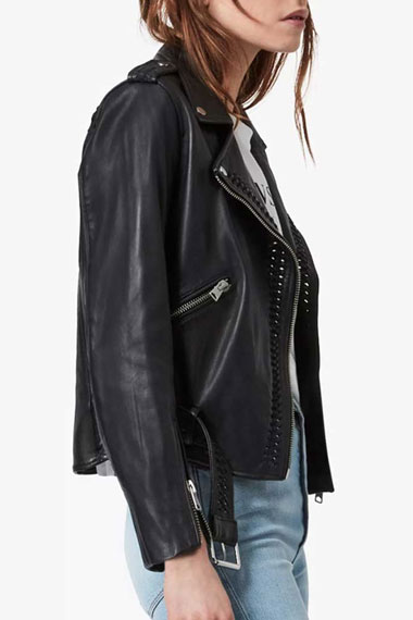 Sophie Hilary Duff How I Met Your Father Black Biker Jacket