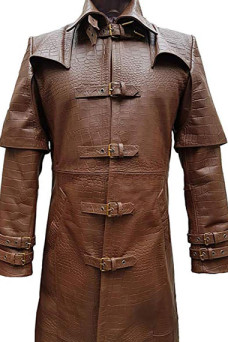 Gabriel Van Helsing Hugh Jackman Brown Belted Long Trench Coat