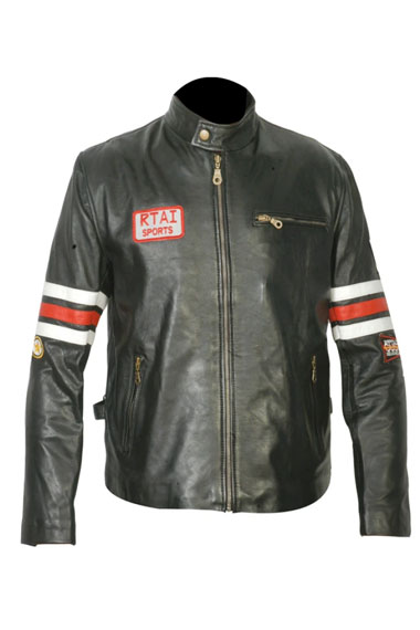 Hugh Laurie House MD Dr Gregory Racer Black Leather Jacket hugh-laurie-house-md-jacket