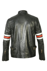 Hugh Laurie House MD Dr Gregory Racer Black Leather Jacket hugh-laurie-house-md-jacket