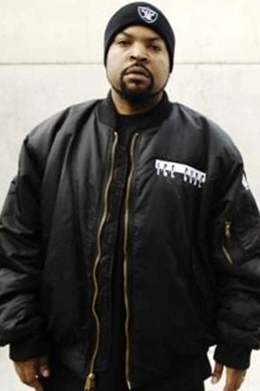 Casual Ice Cube Street Mens Bomber Black Parachute Jacket
