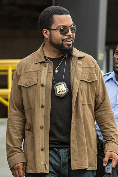 Ride Along Ice Cube James Payton Brown Suede Leather Jacket