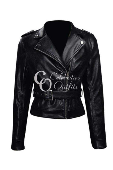 Sarah Connor Terminator: Genisys Black Leather Jacket