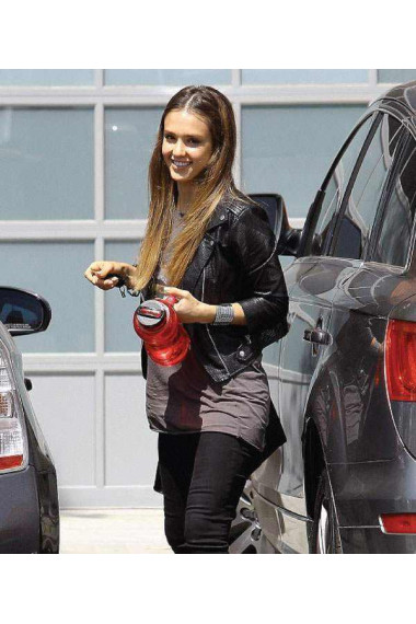 jessica-alba-studded-black-jacket