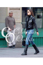 katie-holmes-very-happy-black-leather-jacket