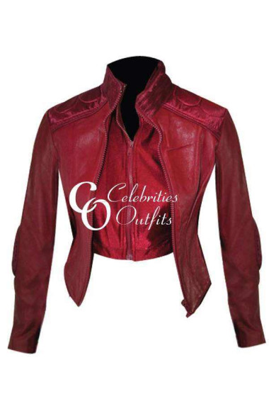 Ultraviolet Movie Milla Jovovich Red Leather Jacket