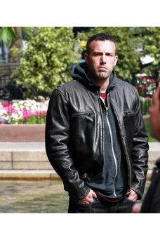 Doug MacRay Ben Affleck The Town Bomber Black Leather Jacket