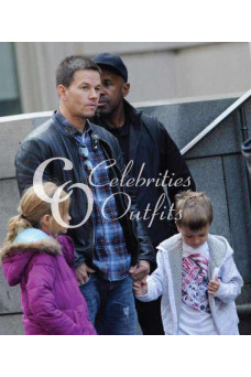 Mark Wahlberg Broken City Black Leather Jacket