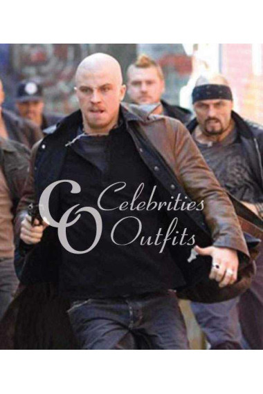Garrett Hedlund Death Sentence Brown Trench Leather Coat