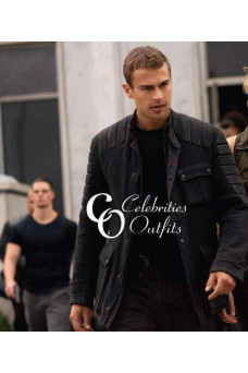 Theo James Insurgent Movie Four Black Leather Jacket