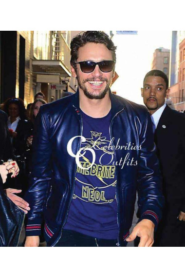 james-franco-blue-bomber-leather-jacket