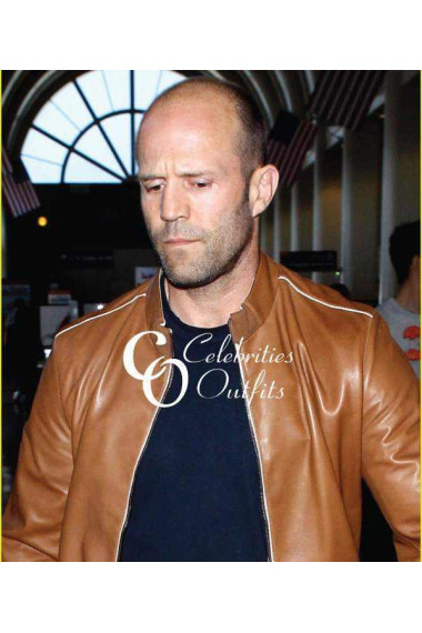 jason-statham-brown-bomber-leather-jacket
