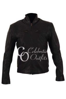 The Other Guys Mark Wahlberg Black Leather Jacket