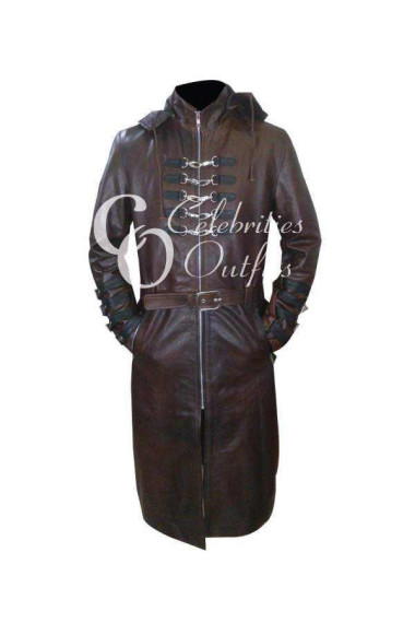 Men's Steampunk Gothic Trench Halloween Coat Costume UK