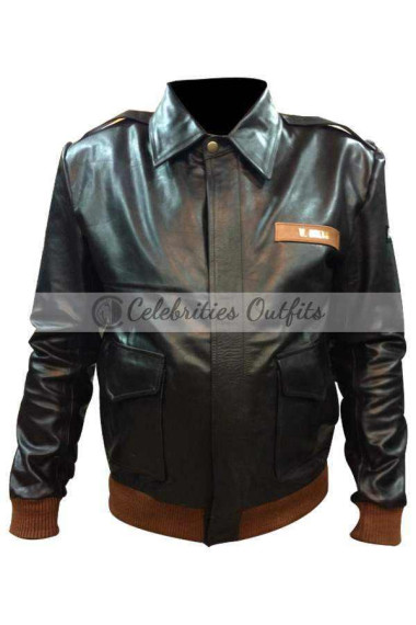 Steve McQueen Great Escape 'Hilt' Black Bomber Jacket