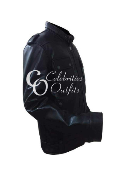 slim-fit-strap-pocket-black-jacket