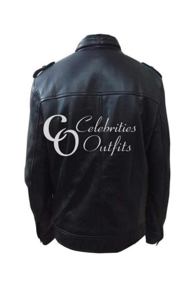 slim-fit-strap-pocket-black-jacket