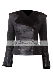 Sanctuary Helen Magnus Black Fur Leather Jacket