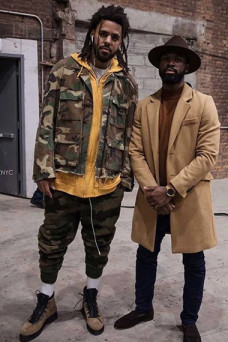 Mens Casual J Cole Bomber Army Green Camouflage Cotton Jacket