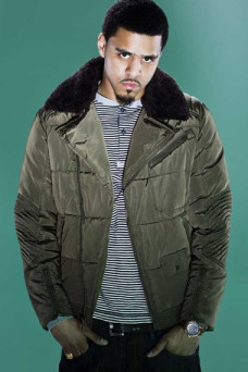 Mens J Cole Street Casual Bomber Green Parachute Puffer Jacket