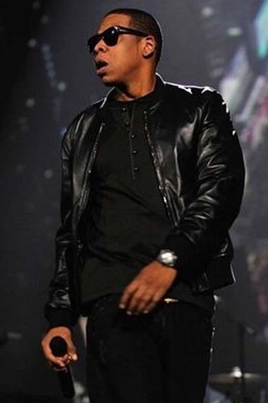 Jay Z MTV Europe Music Awards Bomber Black Leather Jacket
