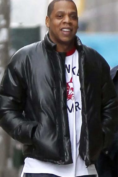 Casual Mens Jay Z Street Style Black Parachute Puffer Jacket