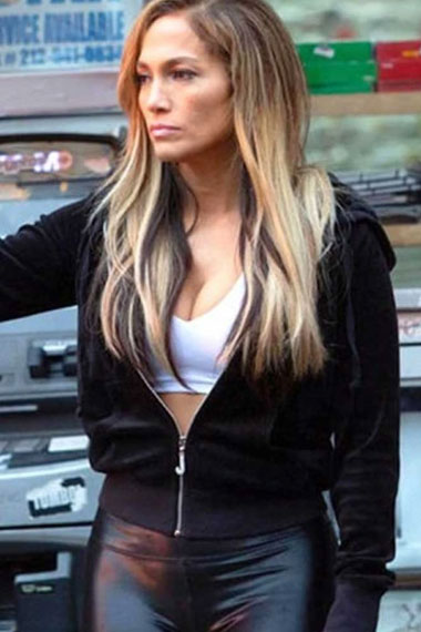 Jennifer Lopez Hustlers Ramona Womens Black Fleece Hoodie
