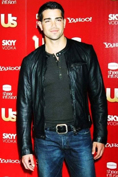 Jesse Metcalfe Hollywood Party Bomber Black Leather Jacket
