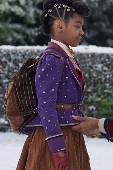 Journey Madalen Mills Jingle Jangle Purple Wool Trench Jacket