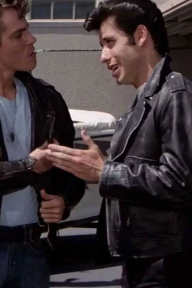 Danny Zuko Grease John Travolta Bomber Black Biker Jacket