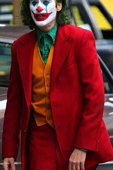 Joker Arthur Fleck Jacqueline Phoenix Red Cosplay Wool Blazer