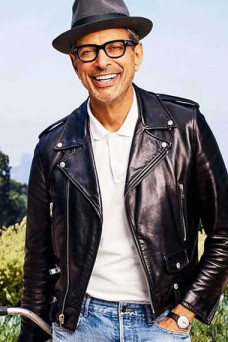 Jeff Goldblum Jurassic World Ian Malcolm Biker Leather Jacket